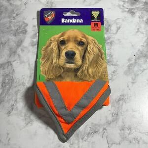 Knight Pet Reflective Neon Orange Bandana For Dogs Size Medium NWT